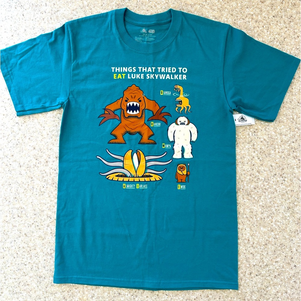 Disney Parks “Things That Tried to Eat Luke Skywalker” T-Shirt, NWT